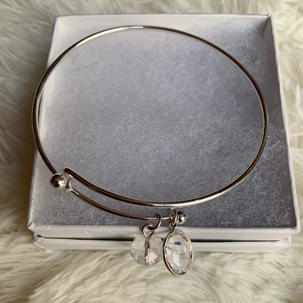 Silver Adjustable bracelet with charms - Picture 4 of 11
